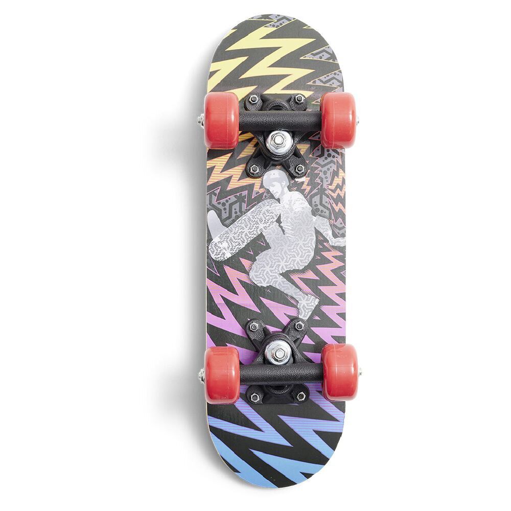 Skateboard 17 pouces zig-zag multicolore