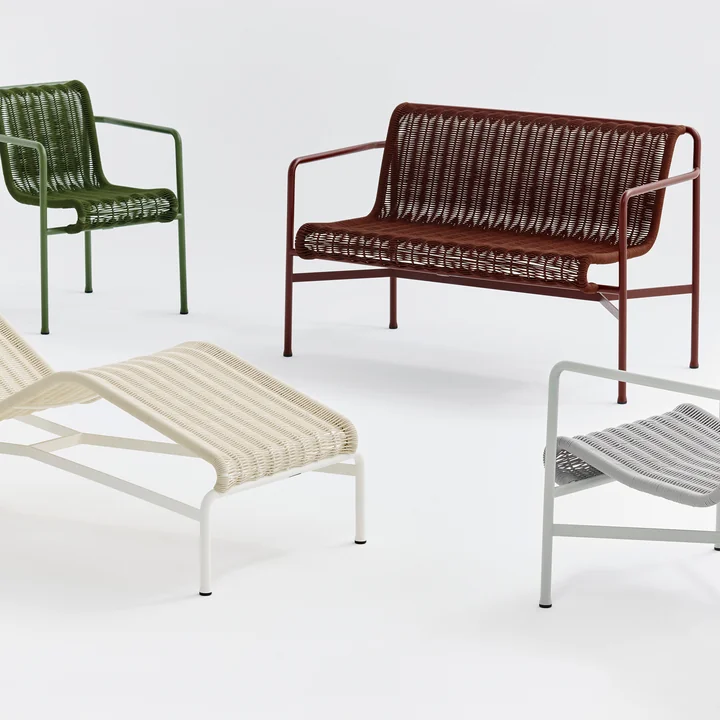 HAY - Palissade Cord Lounge Chair Low, iron red