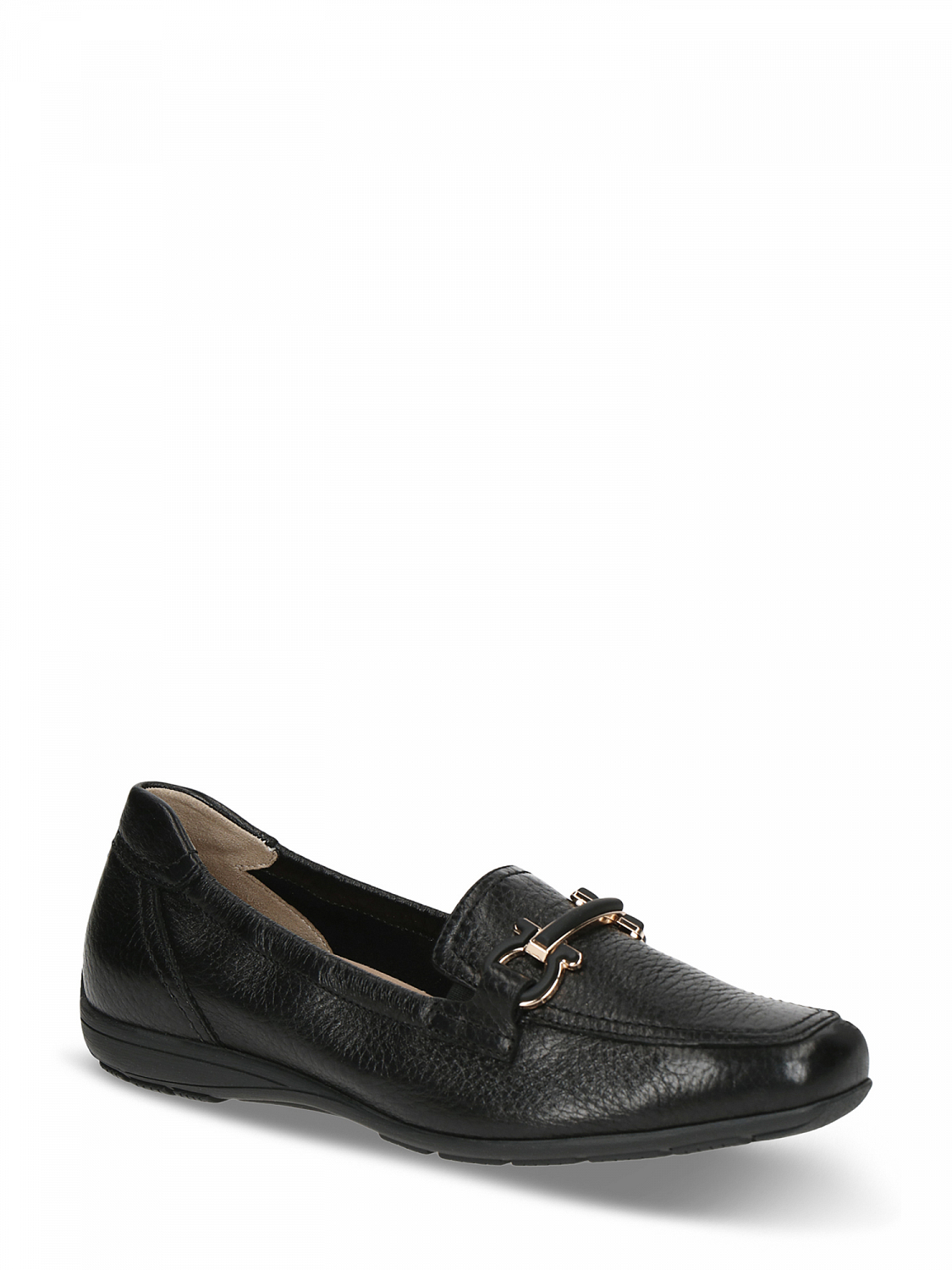 Caprice Black Deer Leather Loafer