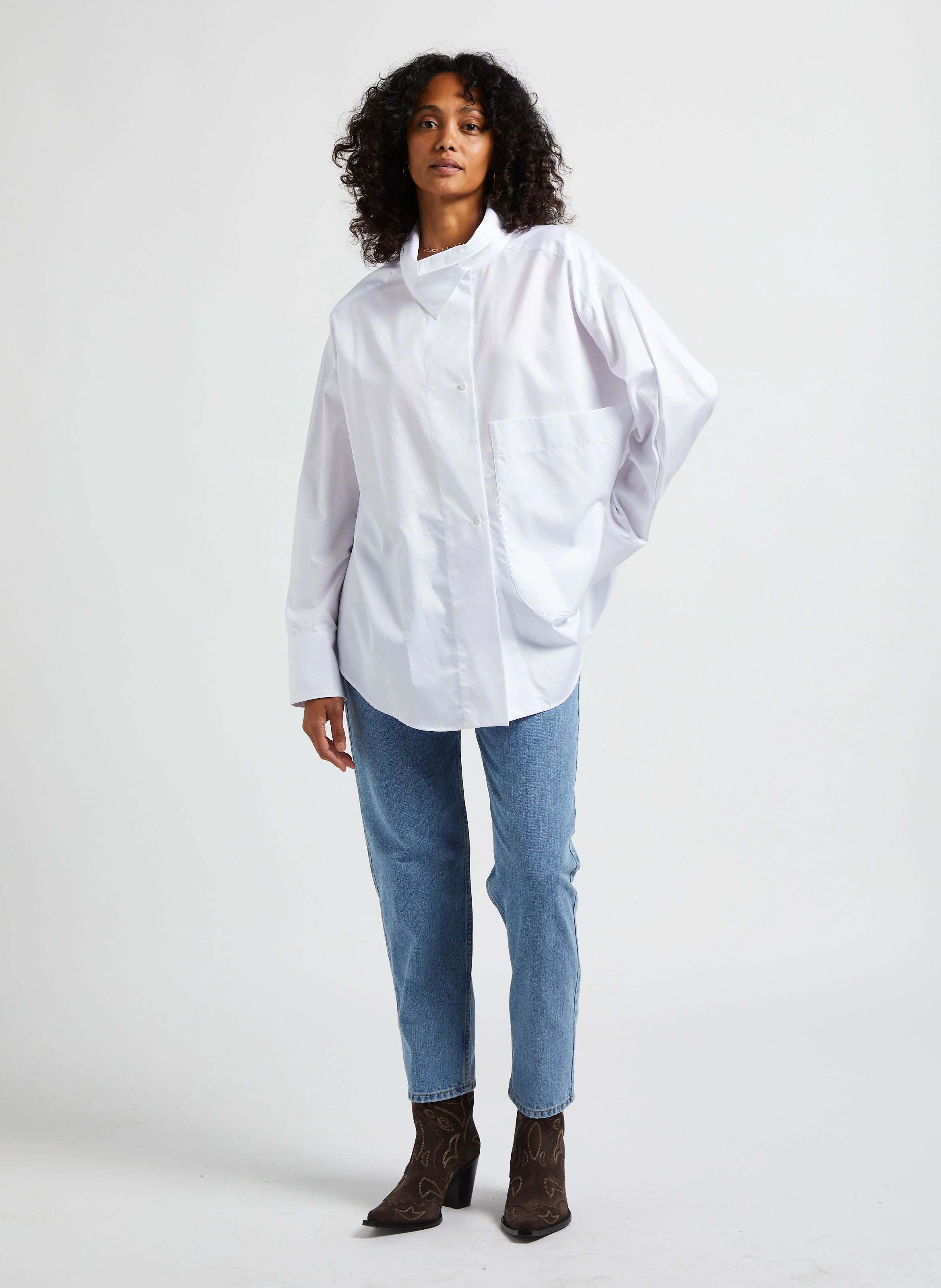 SPARK - Jean taille haute droit en coton|