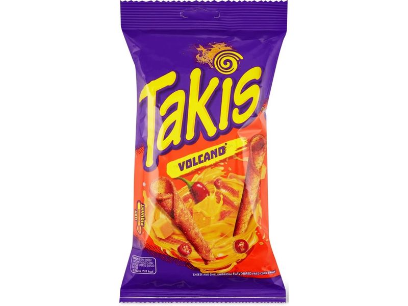 Takis Mais Chips Volcano 100 g Gerollter Mais Snack mit Käse- und Chili-Geschmack