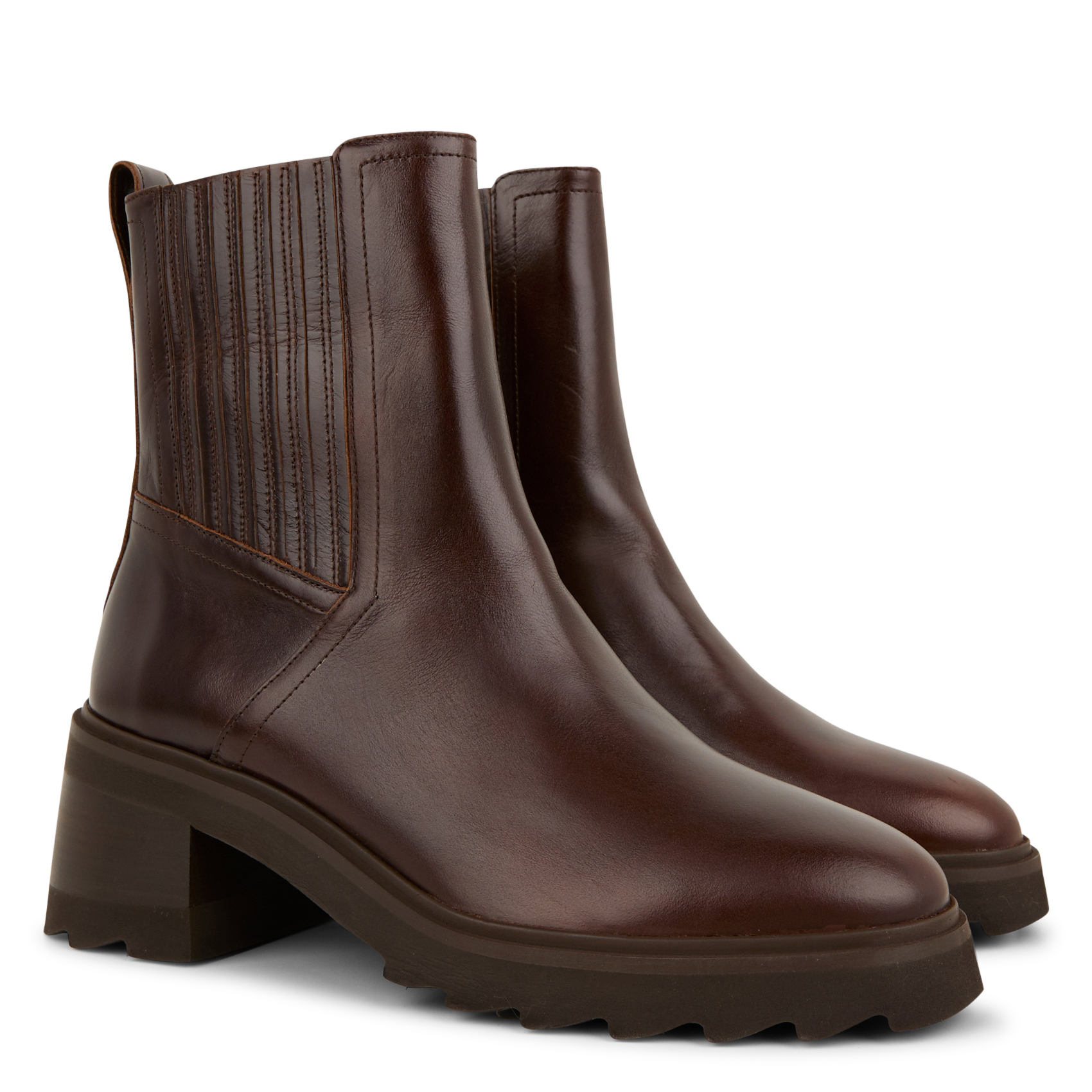 LISON - Bottines en cuir | Marron