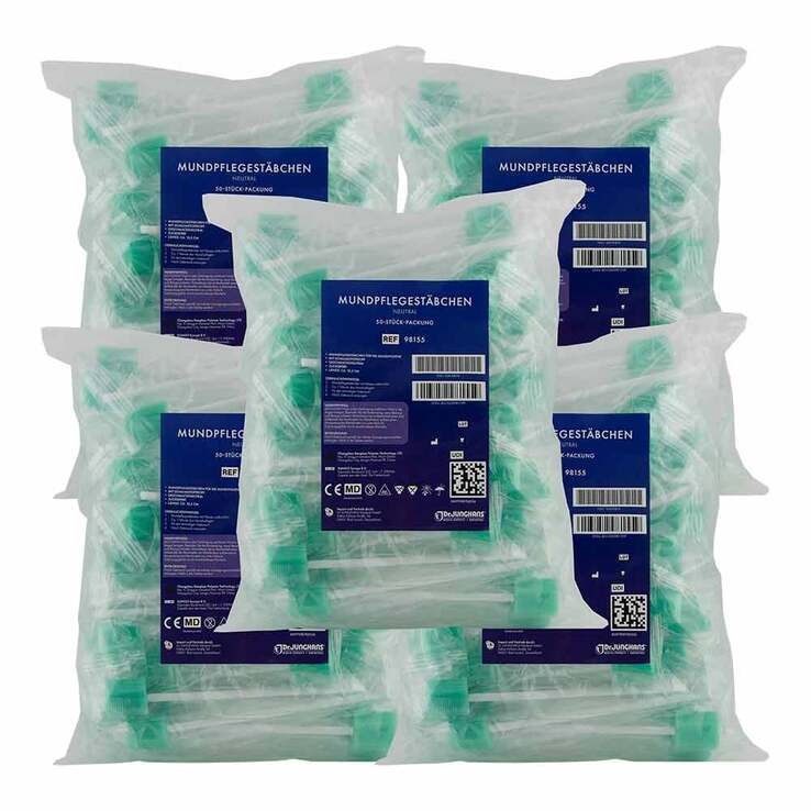 Mundpflegestäbchen Schaumstoff neutral, 250 St