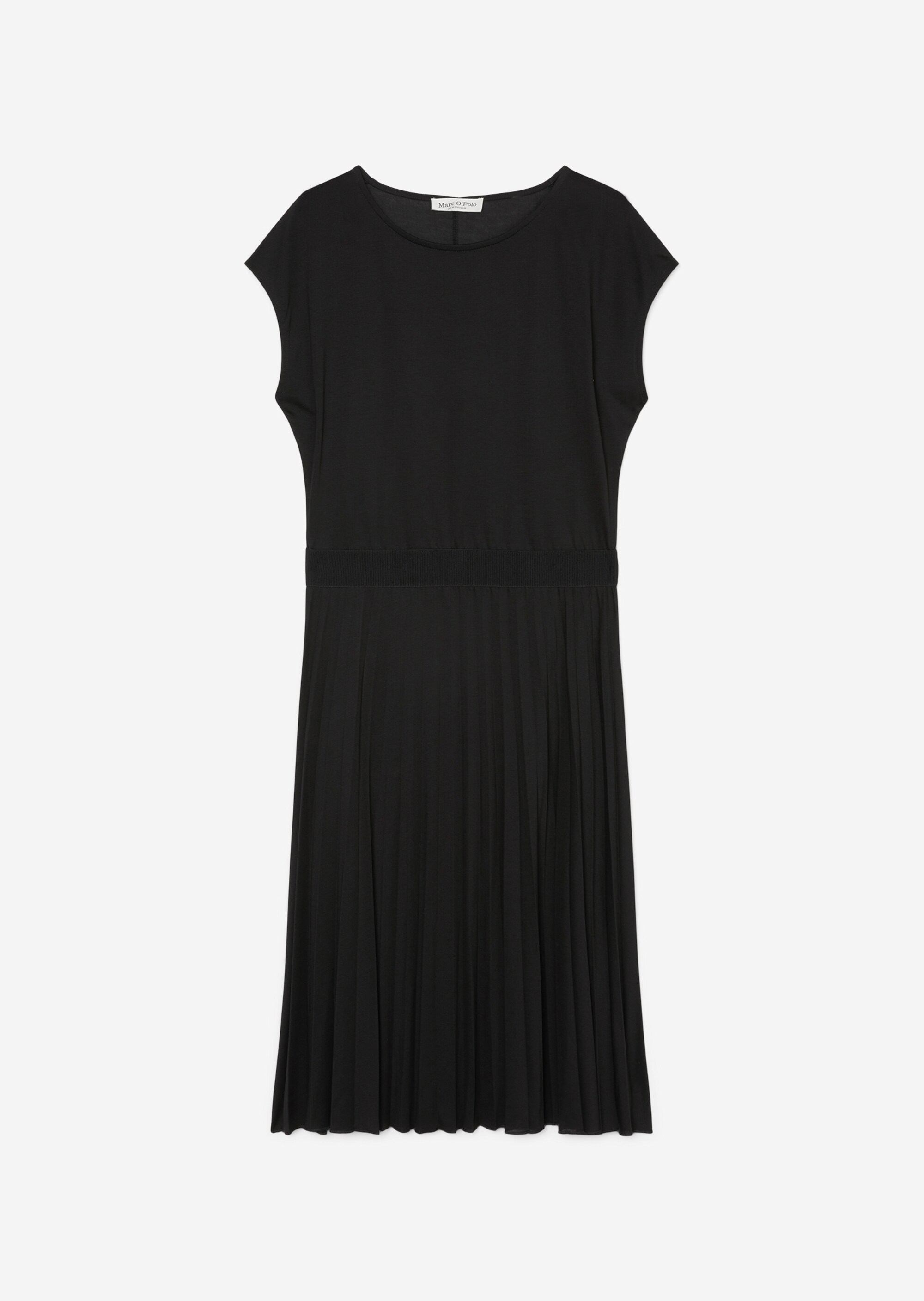 Jerseykleid mit elastischer Taille und plissiertem Rock
