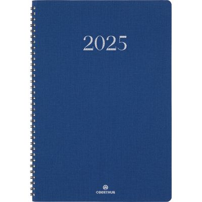 Agenda spiralé Galway - 1 semaine sur 2 pages - 22 x 28 cm - bleu marine - Oberthur