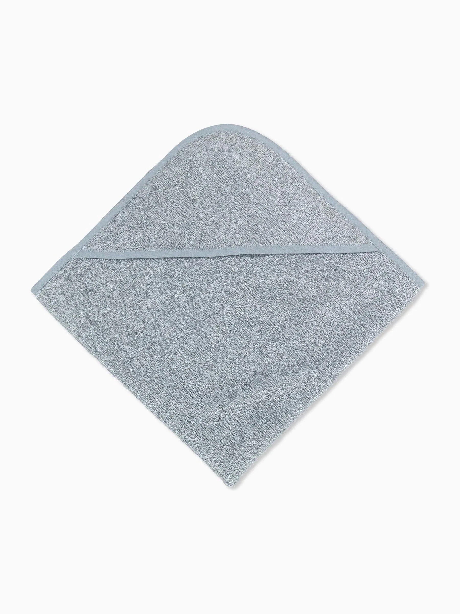 Blauw - MORI superzachte babyhanddoek met capuchon van katoen