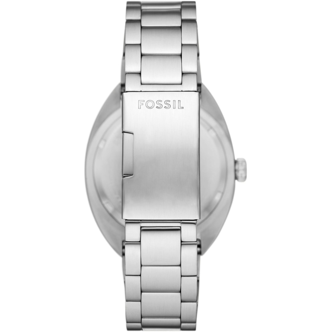 Fossil Breaker Date Silbrig / Weiss 42mm