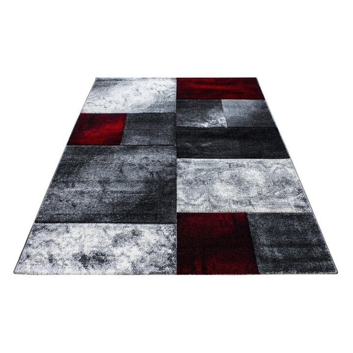 Modern vloerkleed - Tetris Rood 1710 | Sfeervol interieur