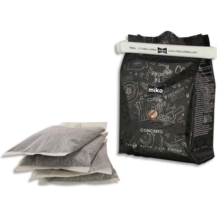 Filtres doses café miko concerto 50 % arabica 50 % robusta pour miko 151 carton 48