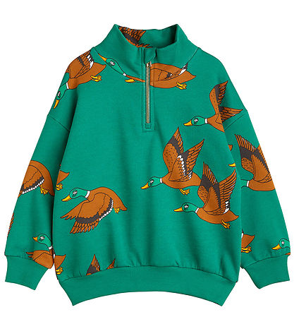 Mini Rodini Sweatshirt - Ducks -  Grøn