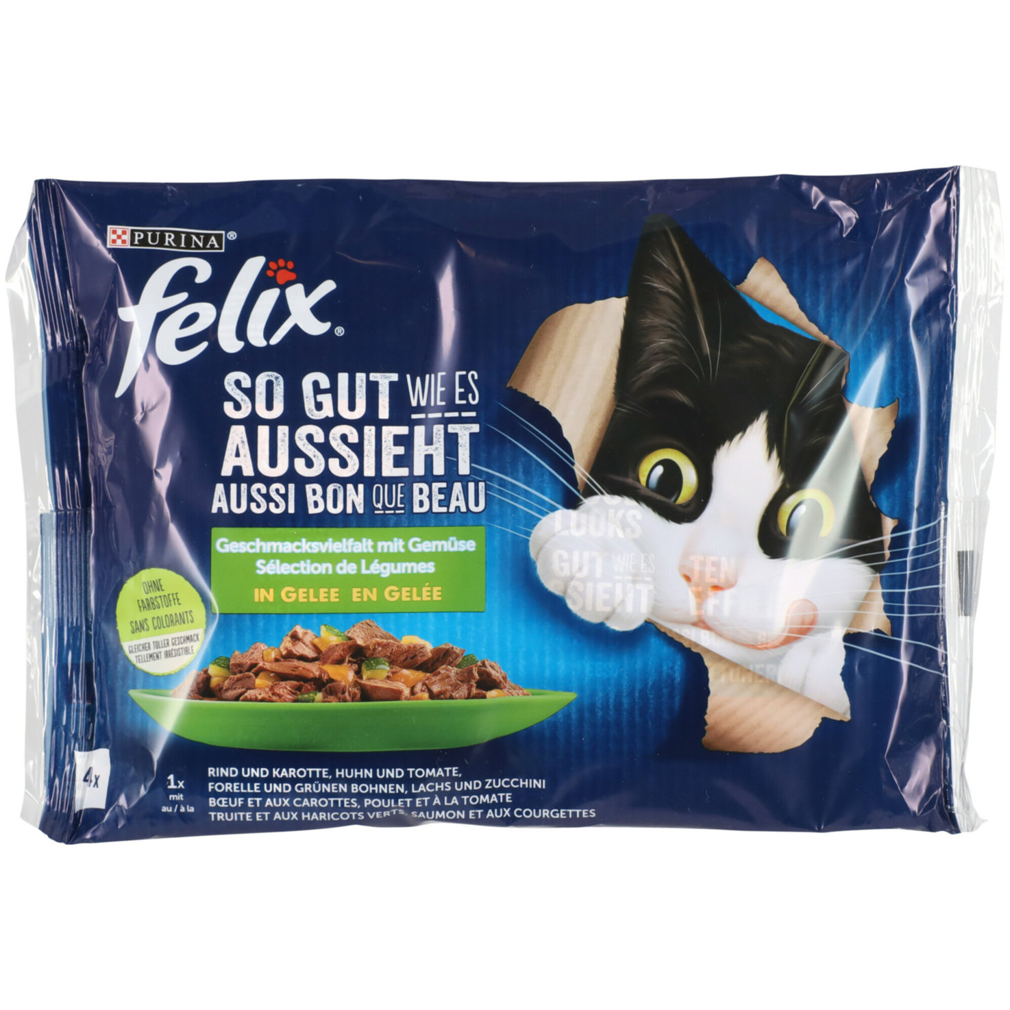 Felix So gut wie Katzenfutter in Gelee assortiert 4x85g