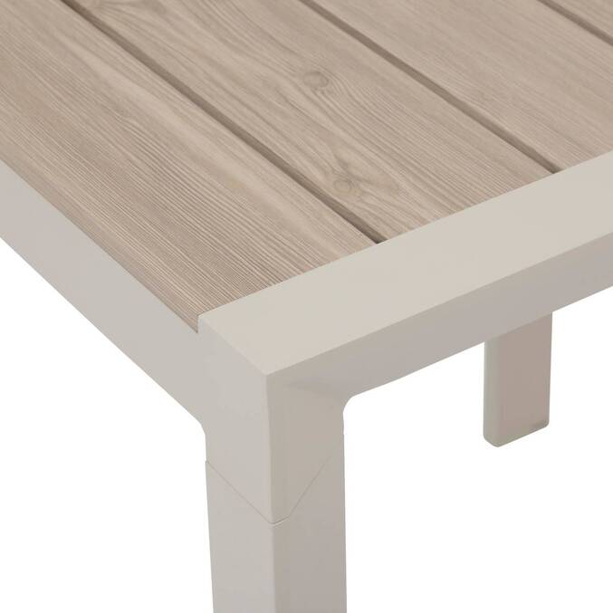 Table de jardin ÉVASION Effet bois Lin & Argile