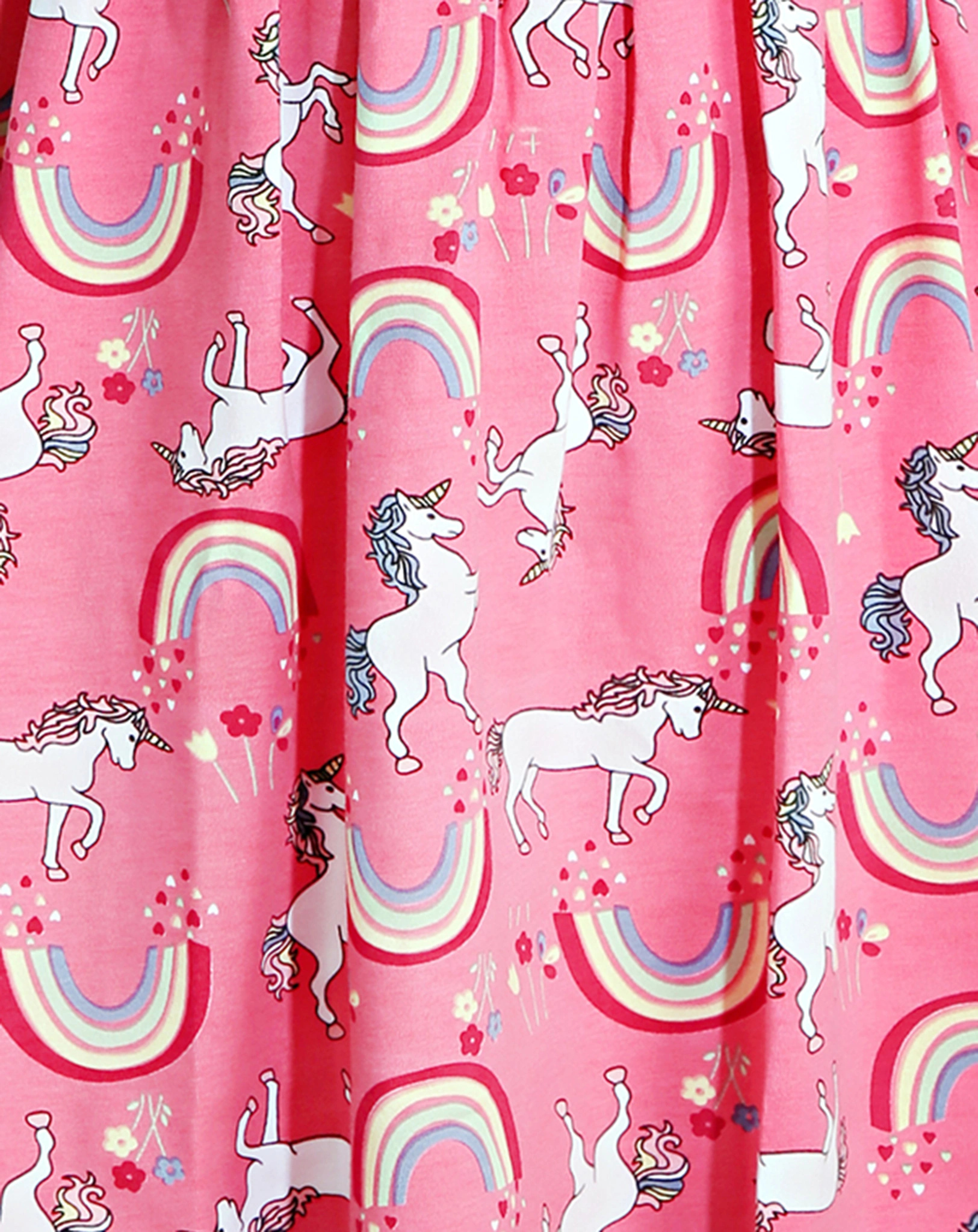 Kleid RAINBOWS & UNICORNS ärmellos mit Haarband in pink