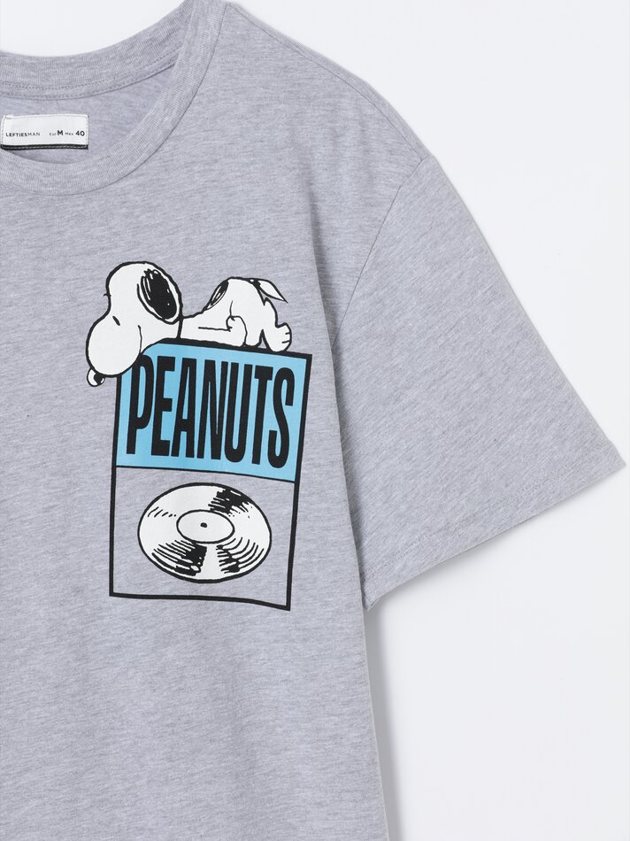 Camiseta com estampa dos Peanuts™ - Cinza Mesclado