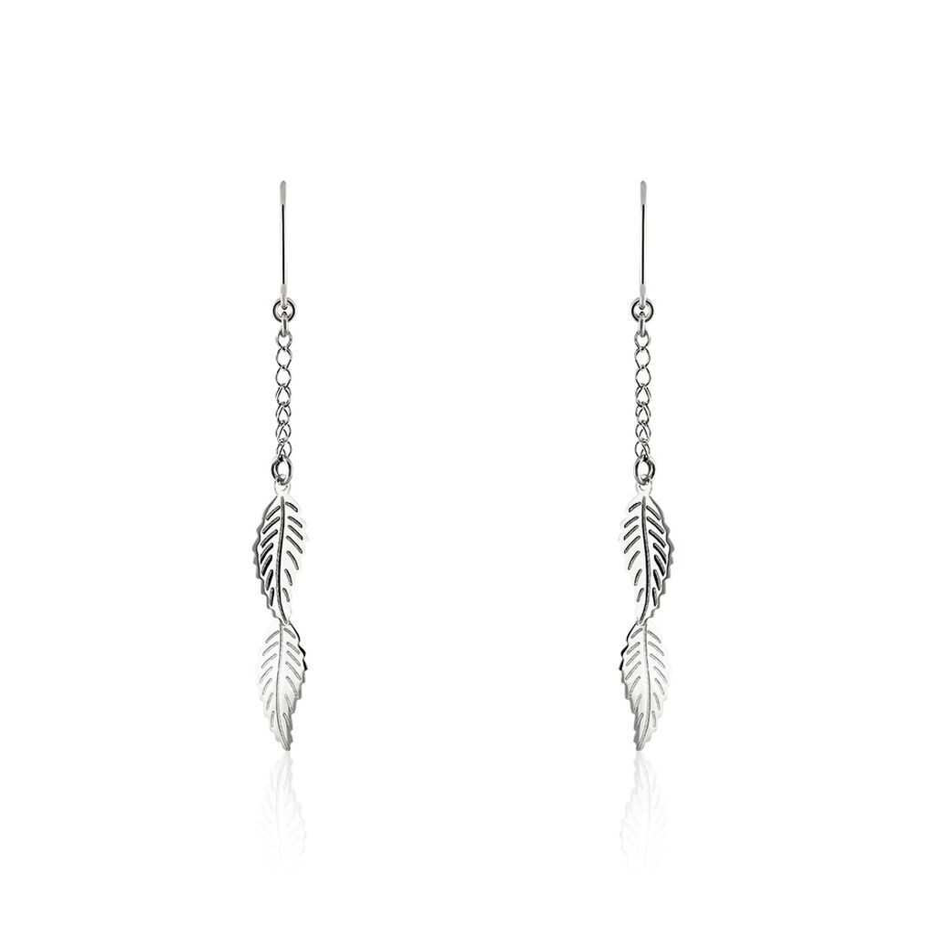 Boucles D'oreilles Pendantes Fabia Argent Blanc