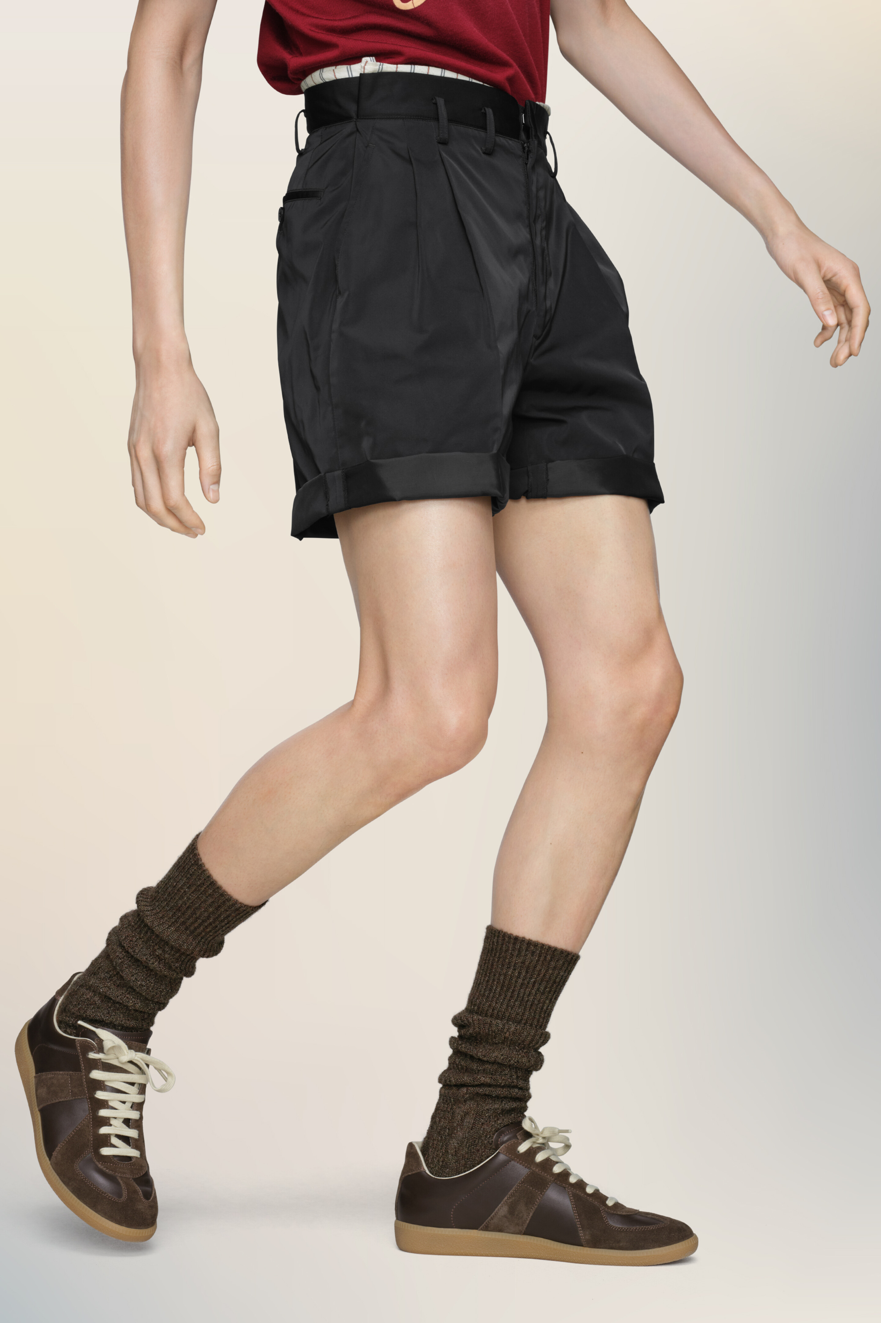 Short ajusté noir pour homme