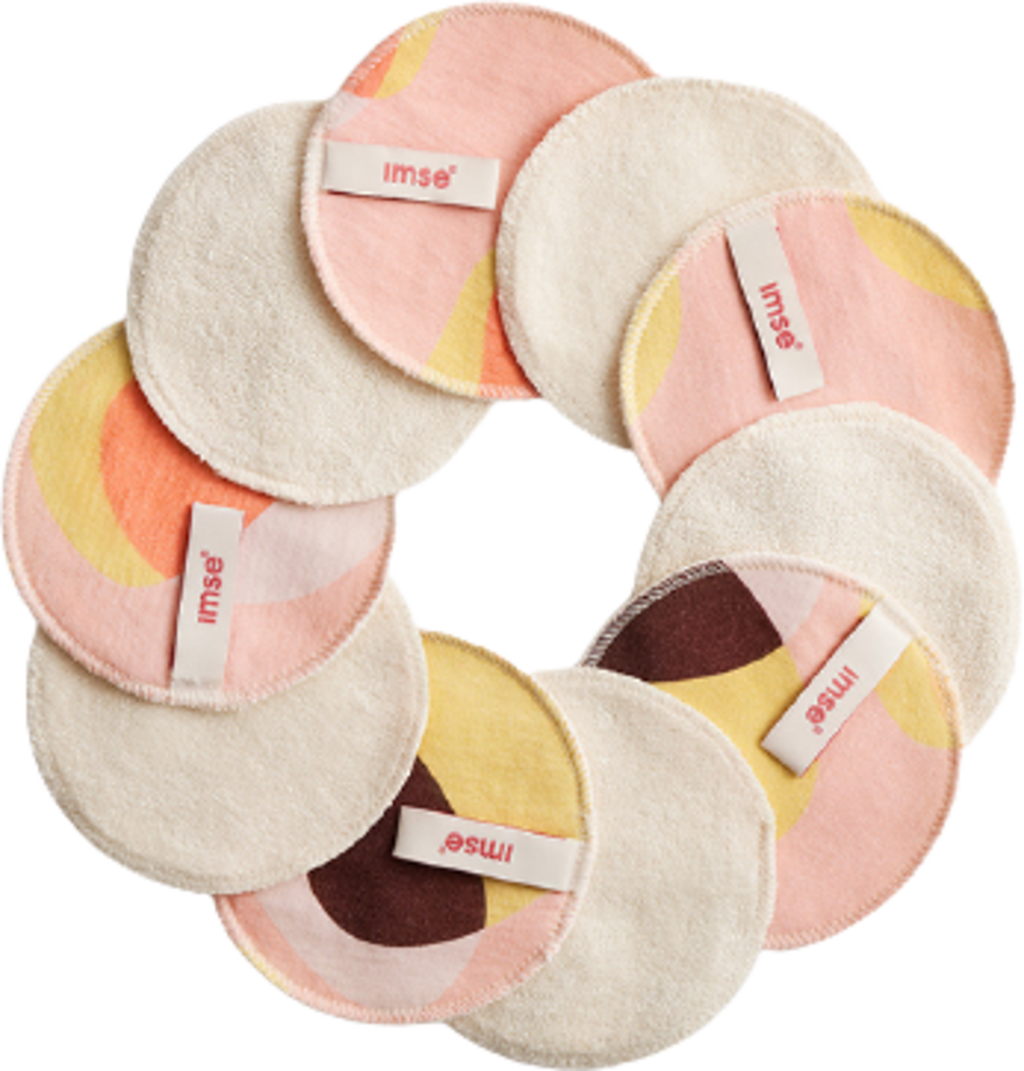 Imse  Set Reinigungspads, Pink hoop (10 Stk)