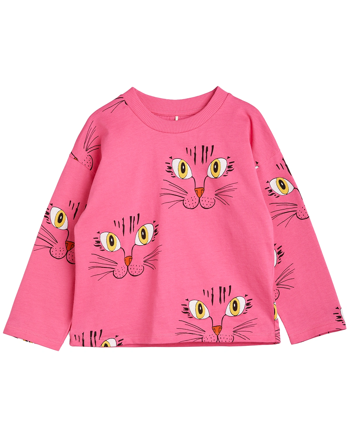 Langarmshirt CAT FACE AOP in pink