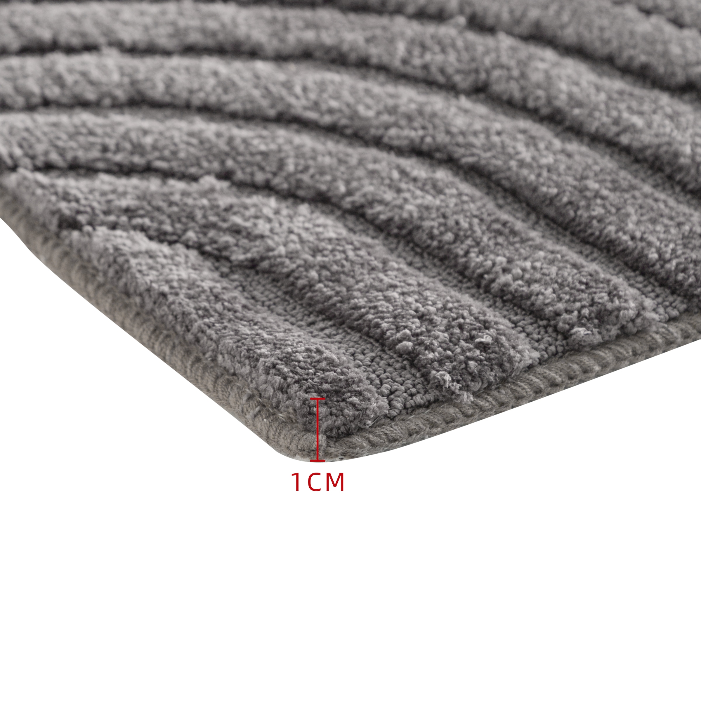 my home Badematte »Regona Scandi, Badvorleger, Badezimmer Teppich, Duschvorleger« Höhe 10 mm rutschhemmend beschichtet strapazierfähig Badteppich, Uni Farben, Hoch-Tief-Effekt, modernes Muster, Zen