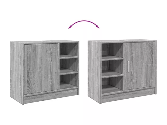 Armoire d'évier sonoma gris 63x29x55 cm bois d'ingénierie