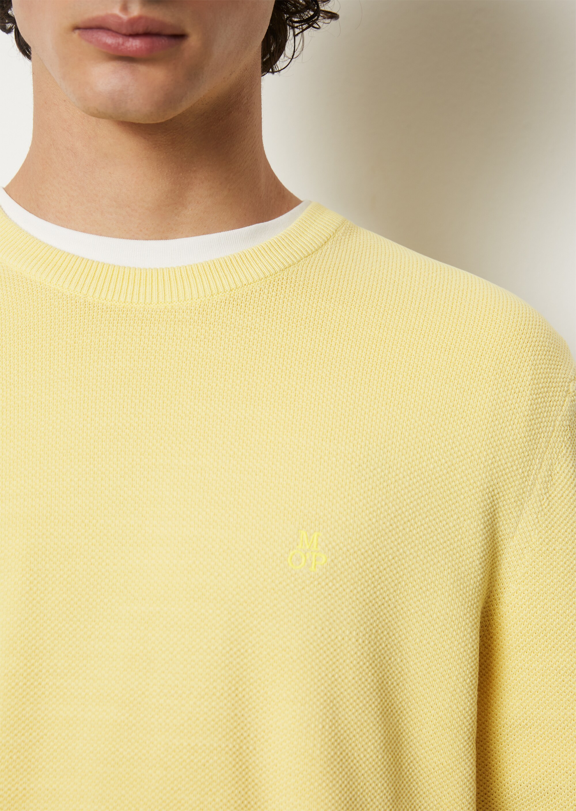 Pullover regular mit feiner Piqué-Struktur