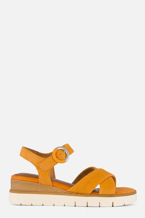 Tamaris Sandalen oranje Leer