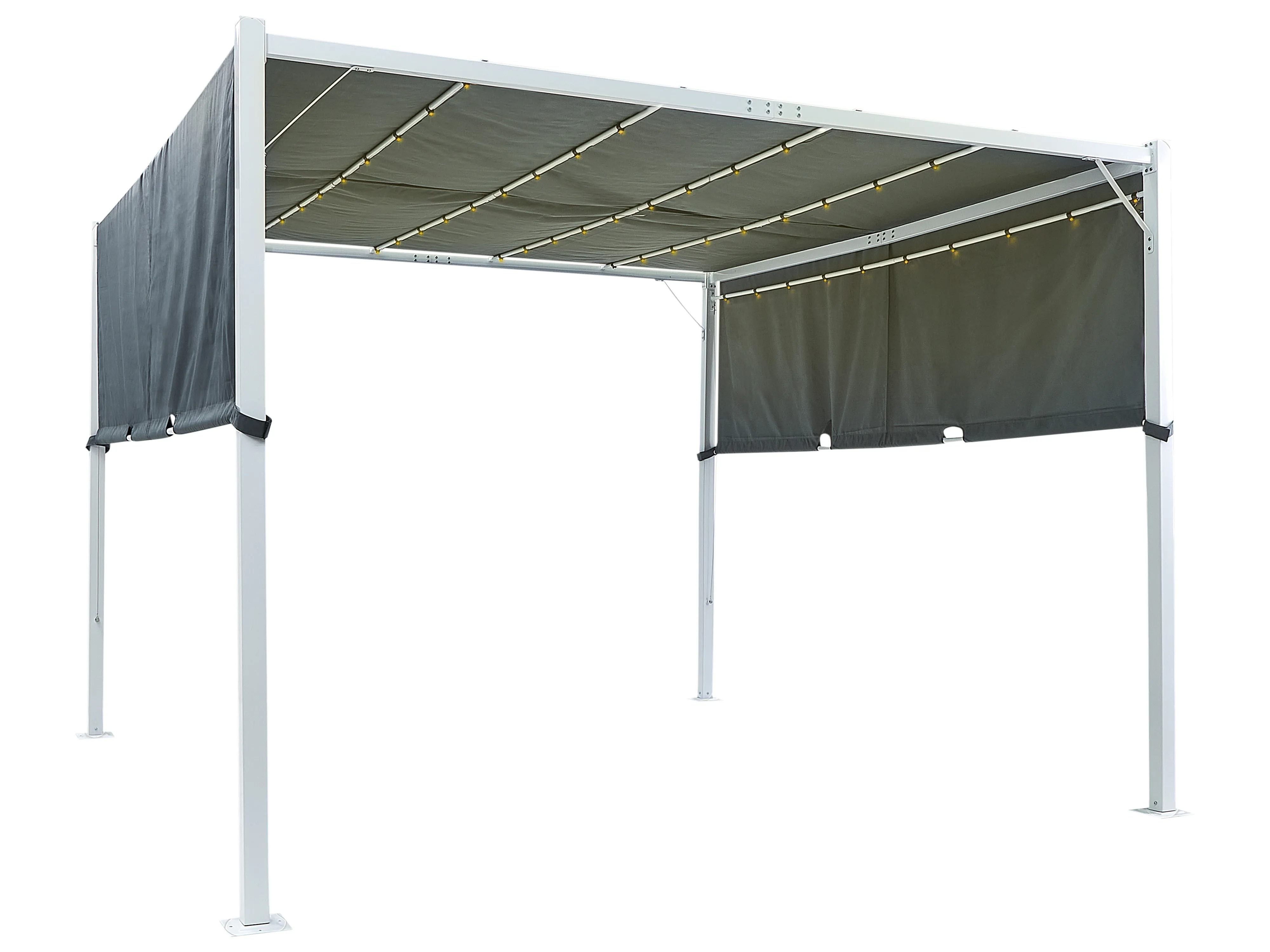 Paviljoen LED PARGA Metaal 310 cm 310 cm Grijs