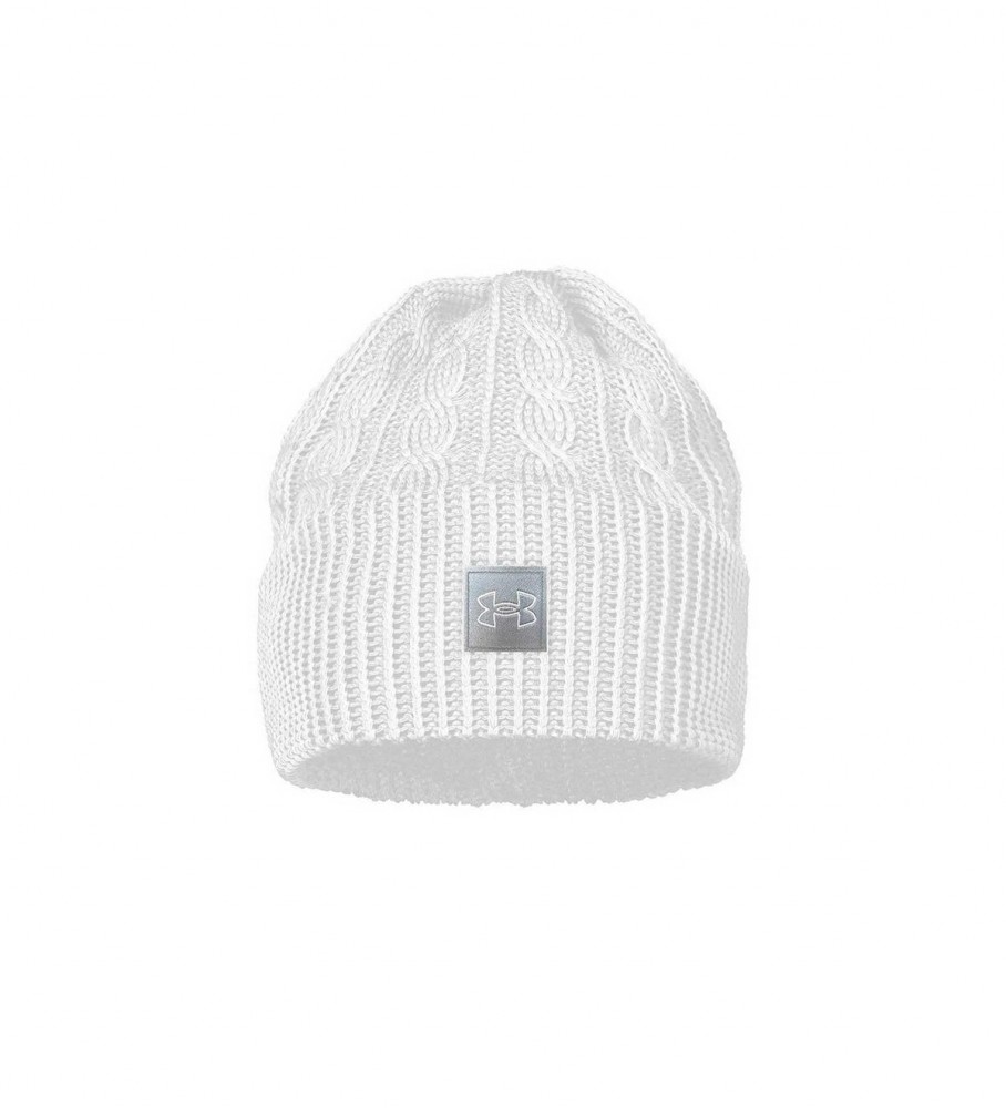 Gorro Under Armour Halftime Cable Knit branco