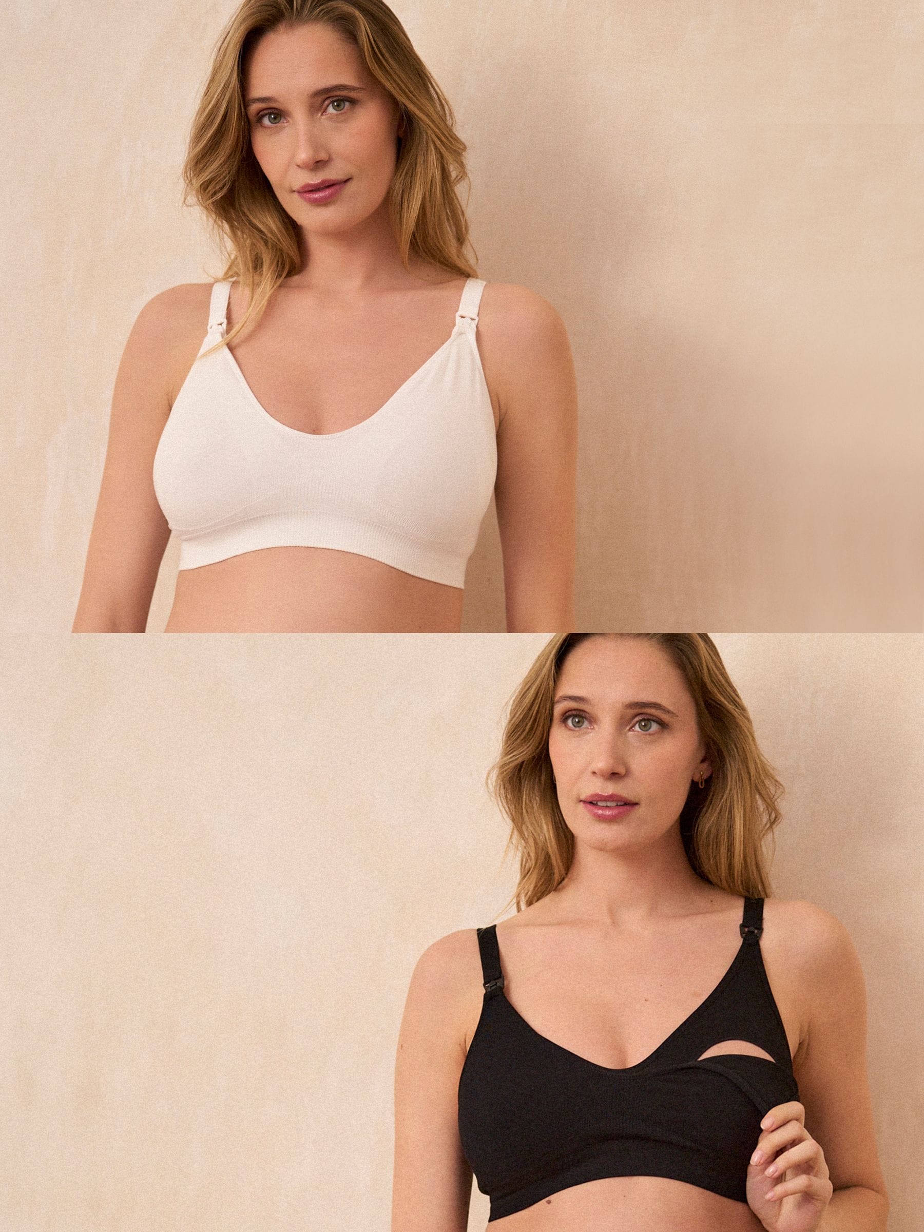 Zwart & wit - Seraphine Black & White Maternity & Nursing Bras – Twin Pack