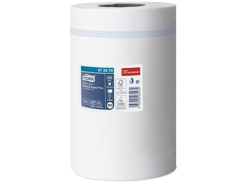 Tork Putztuchrolle Mini Reflex 9 Stück Praktische Rolle mit 2-lagigen Reinigungstüchern aus Papier