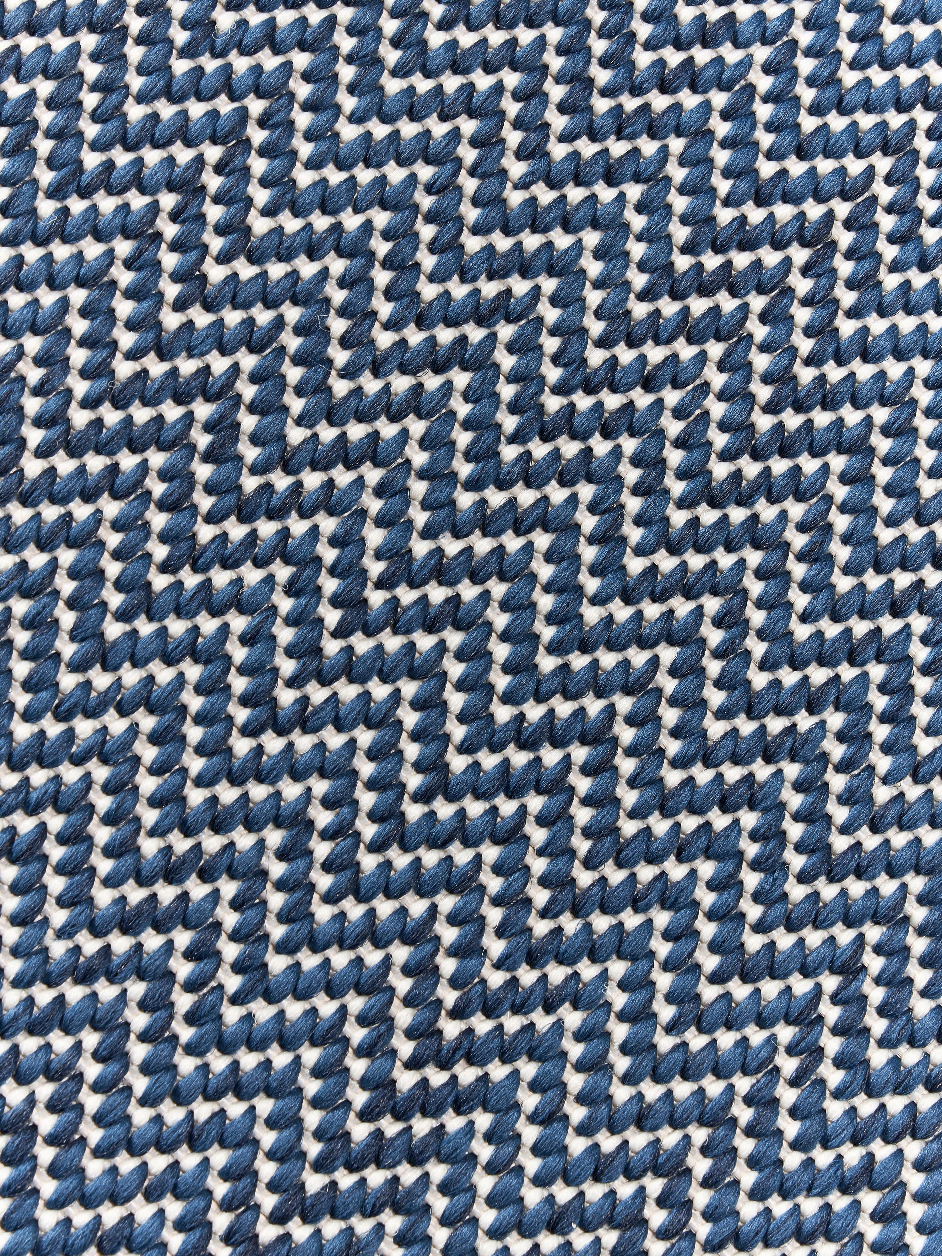 Indoor & outdoor dubbelzijdig vloerkleed Cort met zigzag patroon