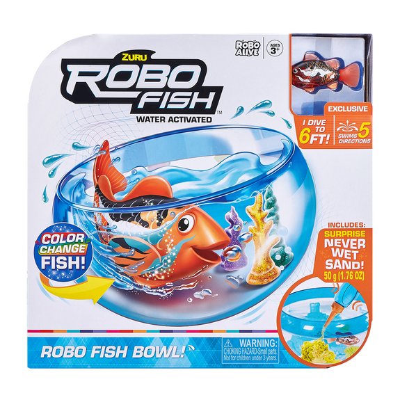 Aquarium Robo Fish avec son sable magique