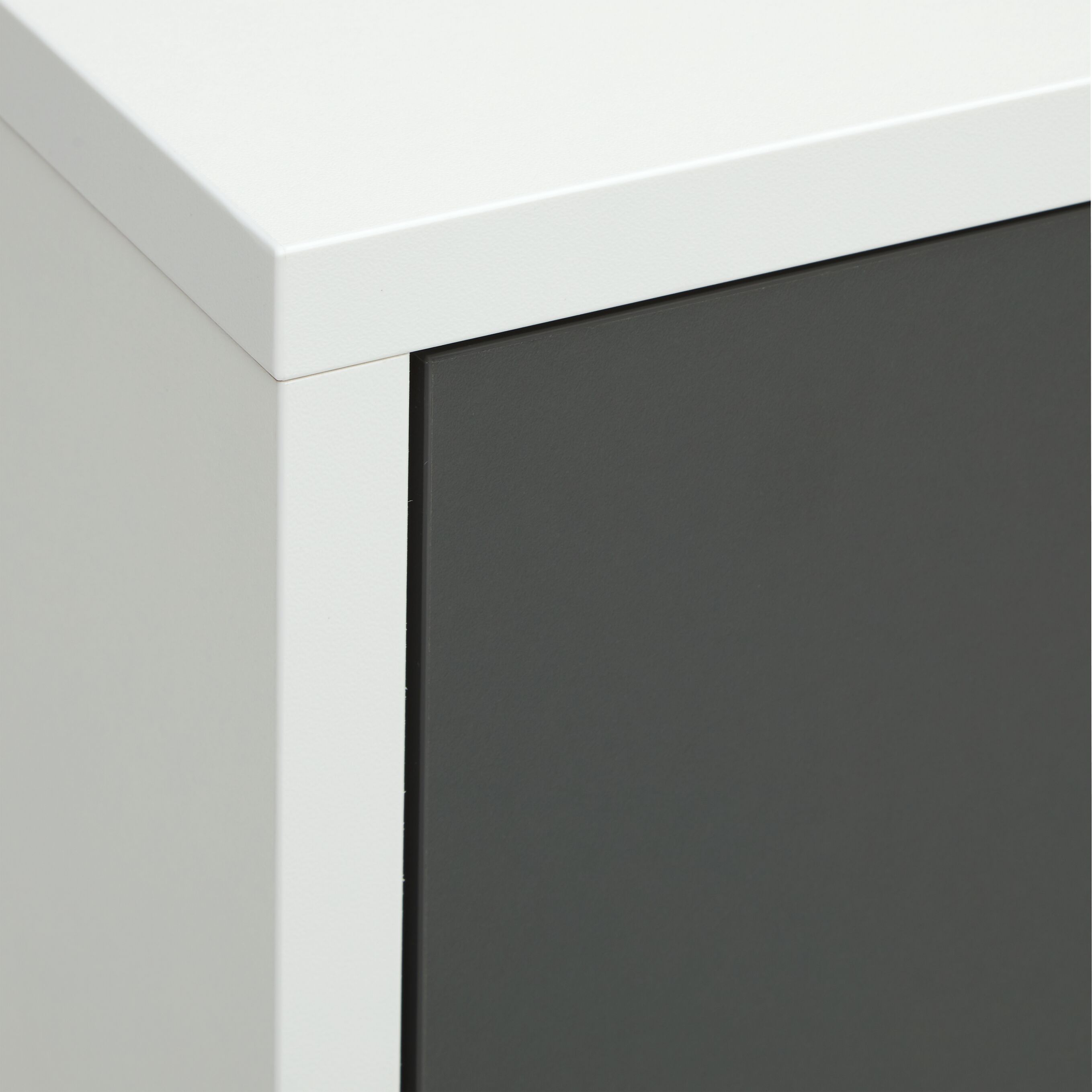 SIERRA Hochschrank - Weiss / Anthrazit / B: 30.0 cm x T: 35.0 cm x H: 190.0 cm