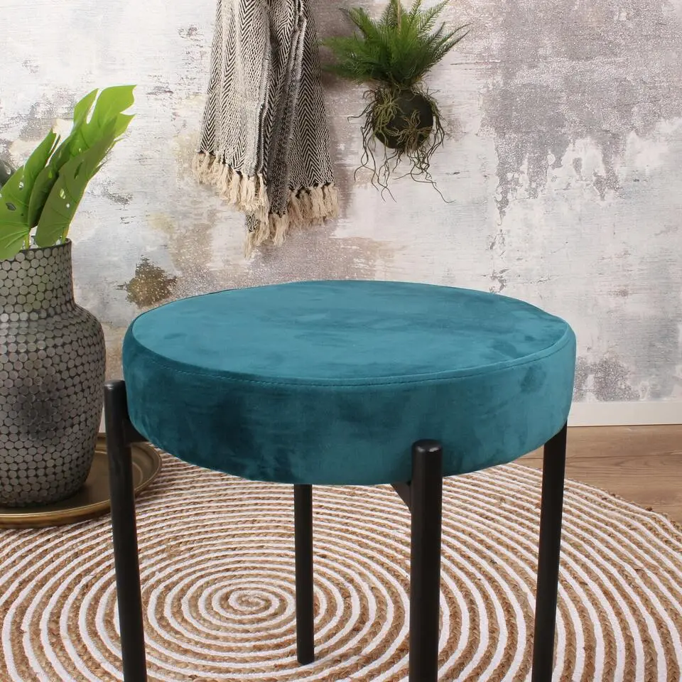 DS4U - Mika velvet kruk petrol