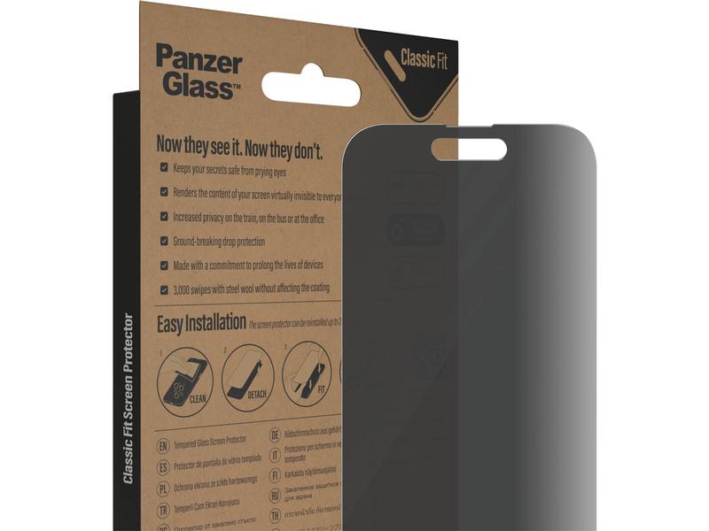 Panzerglass Displayschutz Classic Fit Privacy iPhone 14 Pro Display-Schutzfolie für das Apple iPhone 14 Pro
