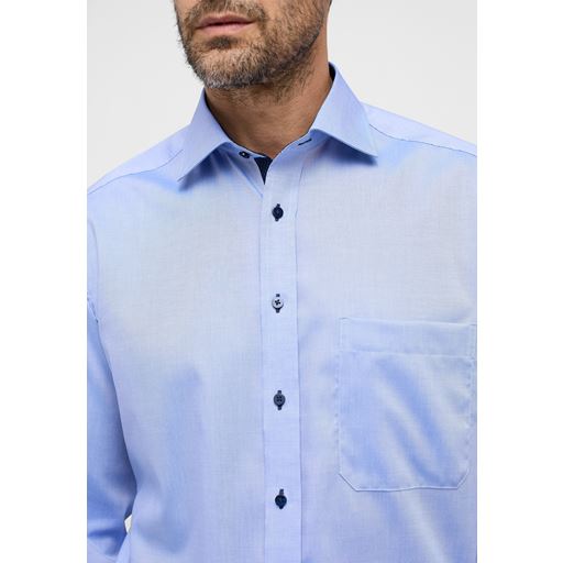 Eterna Langærmet Comfort Fit Skjorte, Blå, 43