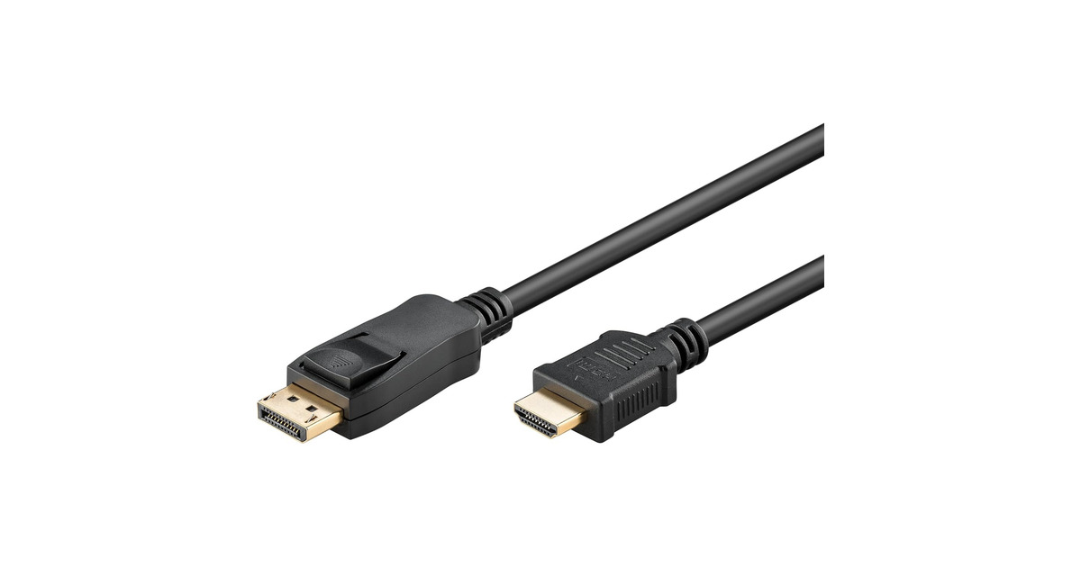 goobayDisplayPort 1.2 naar HDMI 2.0 verbindingskabel, 2 m  (Zwart)