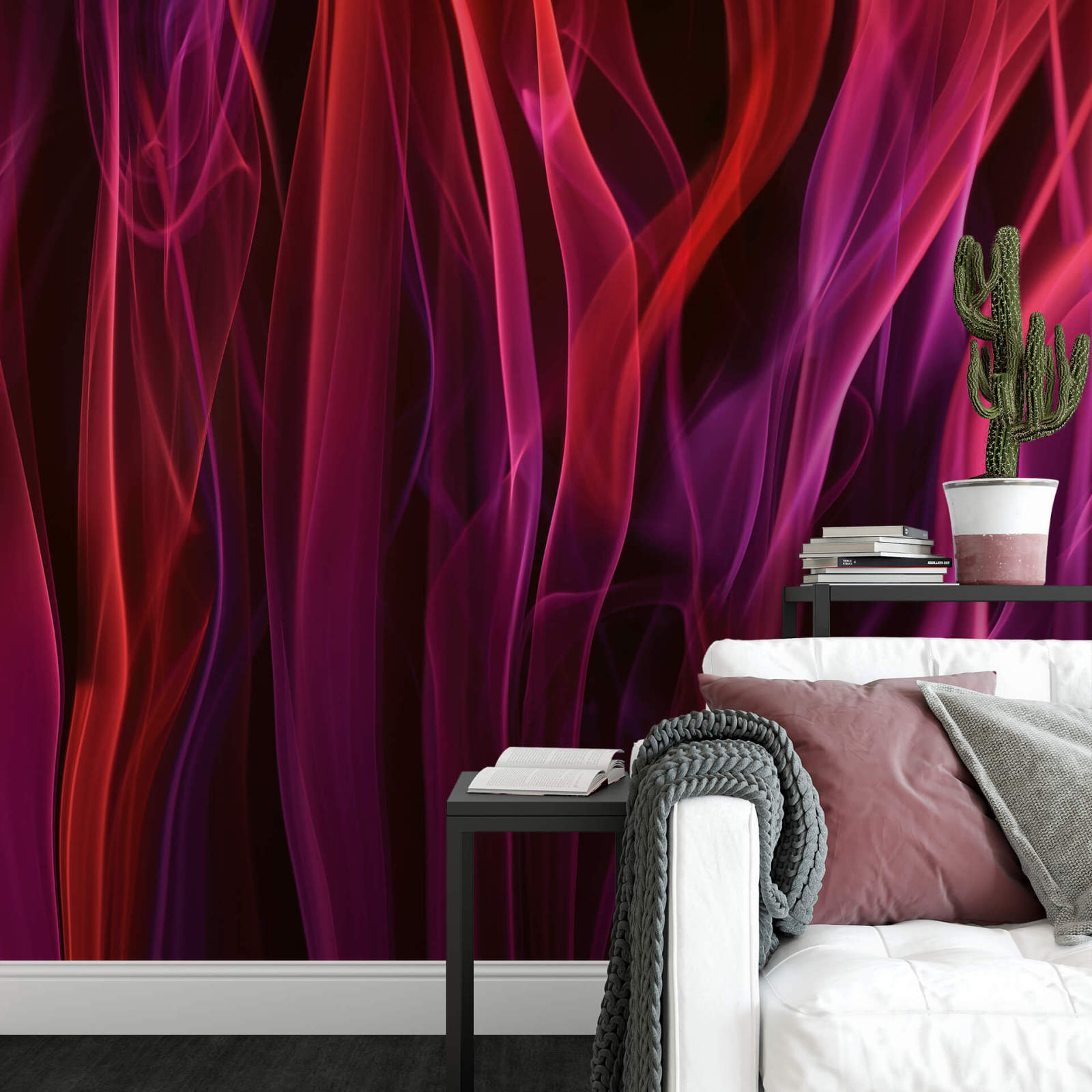 Fototapete DESIGNWALLS 2.0 - rot-lila - 3D-Art - 2,6 Meter