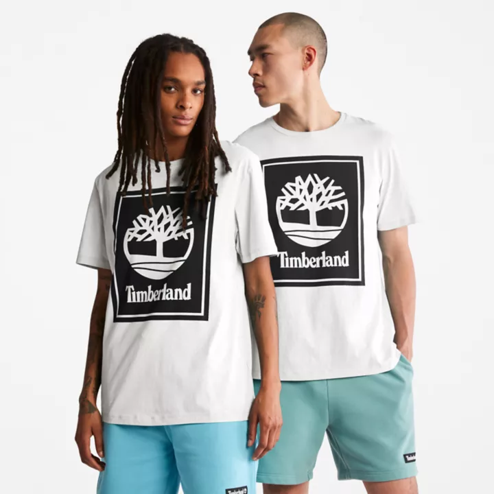 Camiseta All Gender Stack Logo na cor branca