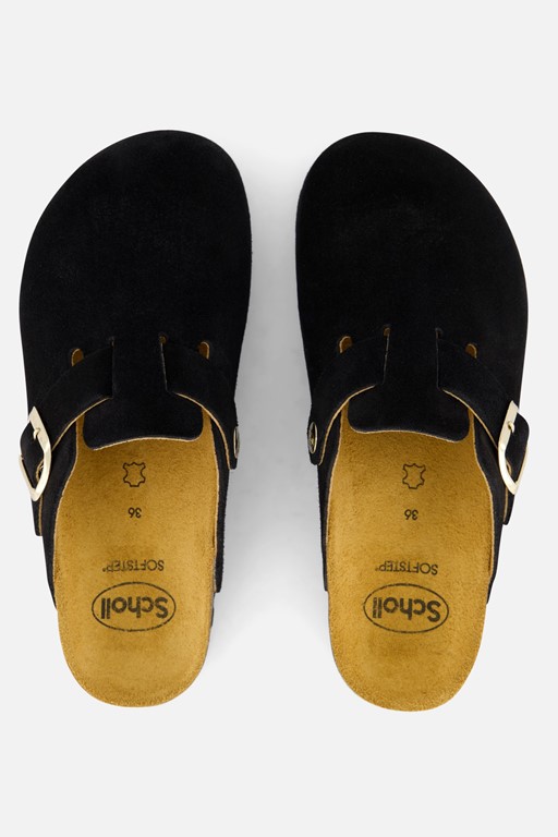 Scholl Fae Sandalen zwart Suede