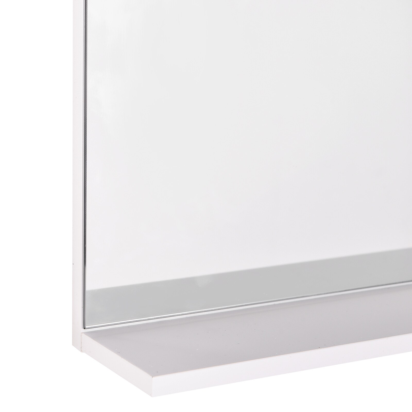 kleankin Badspiegel mit 3 Ablagen weiß 60 x 10 x 48 cm (BxTxH)