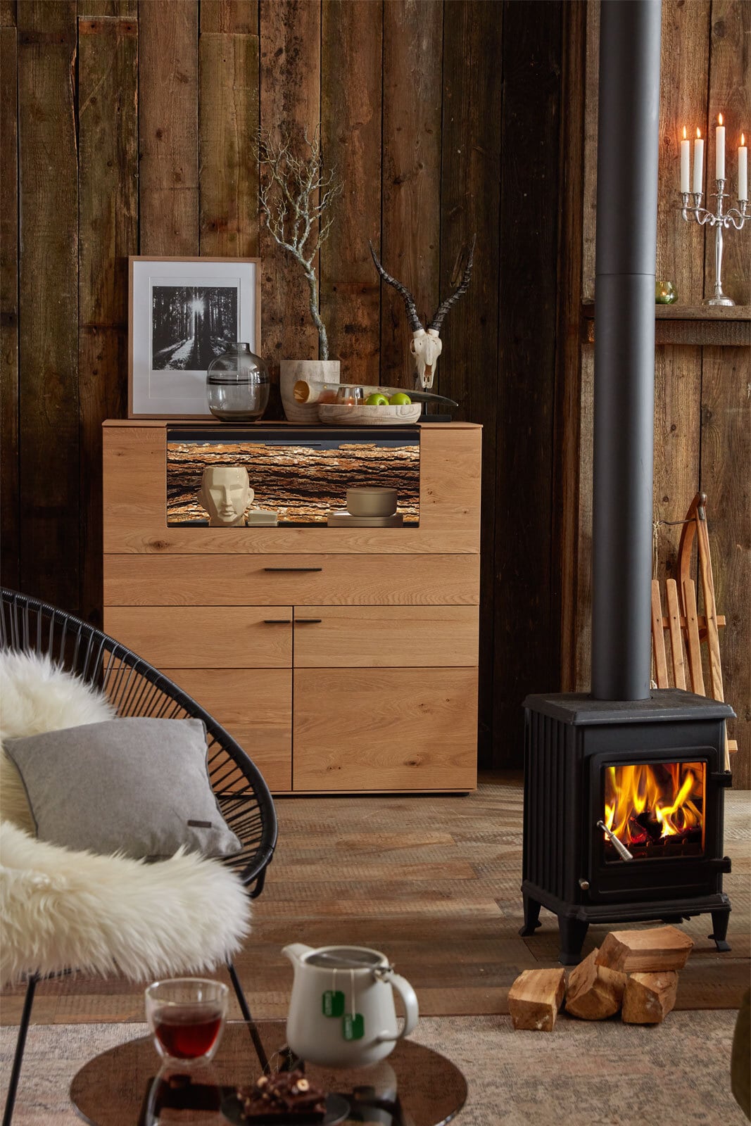 hartmann Highboard RUNA Kerneiche
