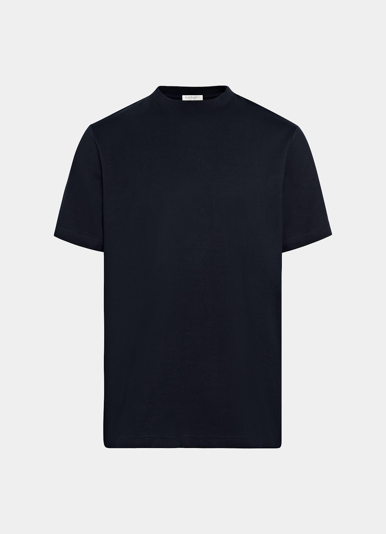 T-shirt col rond bleu marine