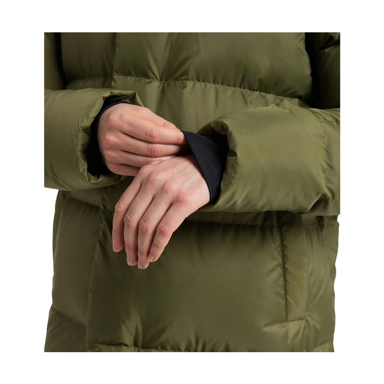 Haglöfs Long Down Parka Women Olive Green