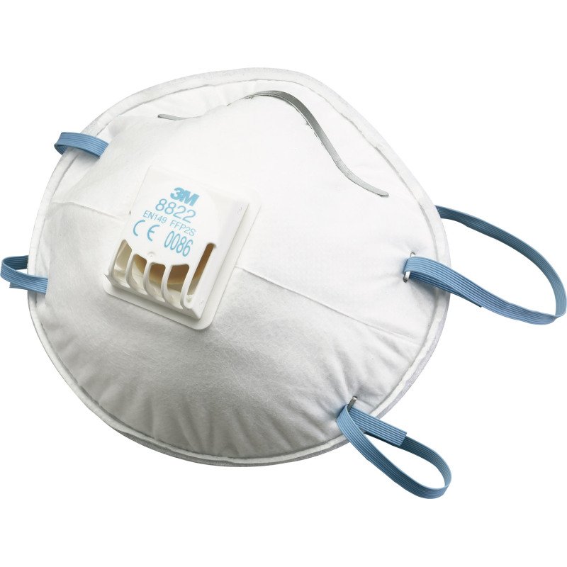 Masque protection 3M 8822 FFP2 avec soupape - Boîte de 10