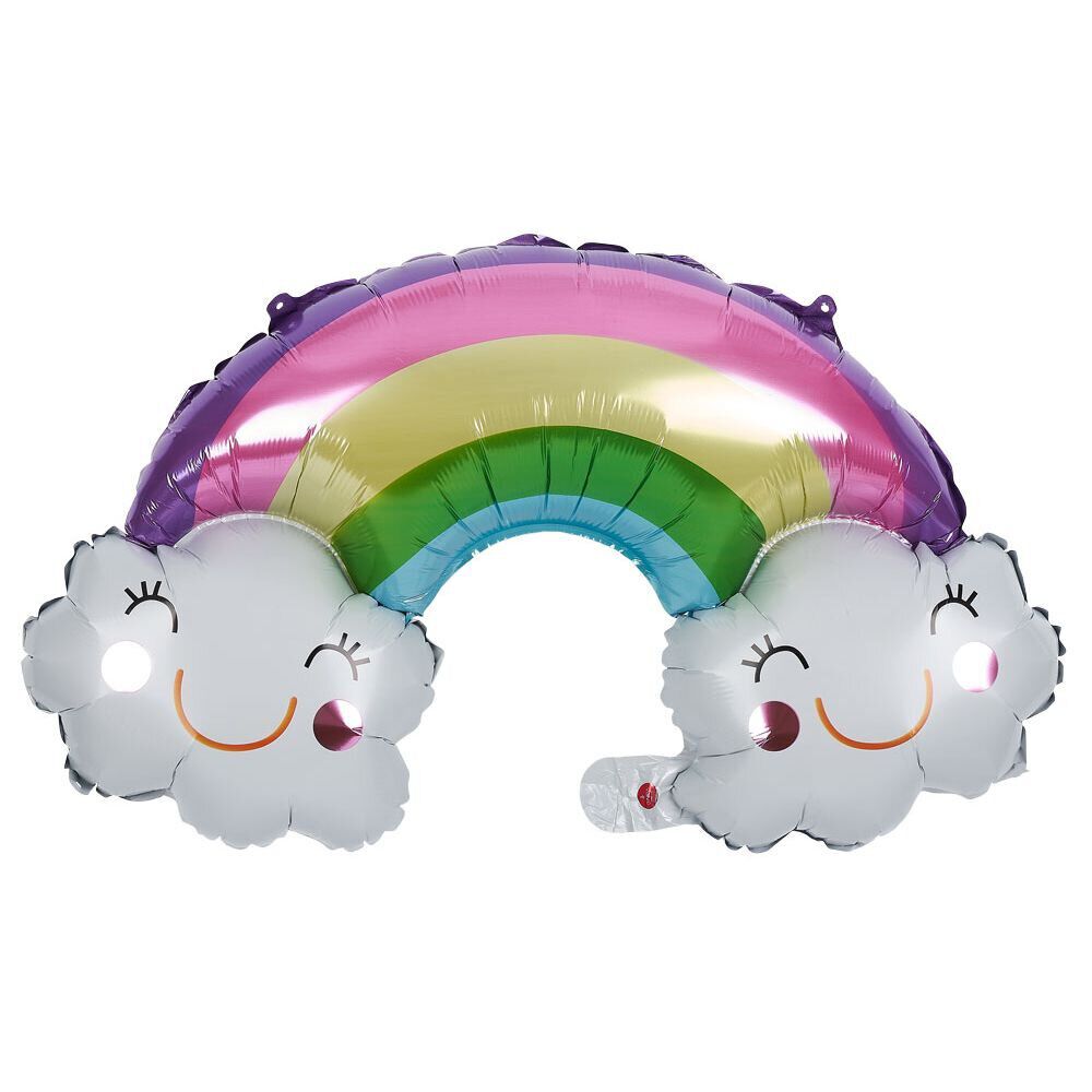 Ballon alu arc-en-ciel multicolore L80cm