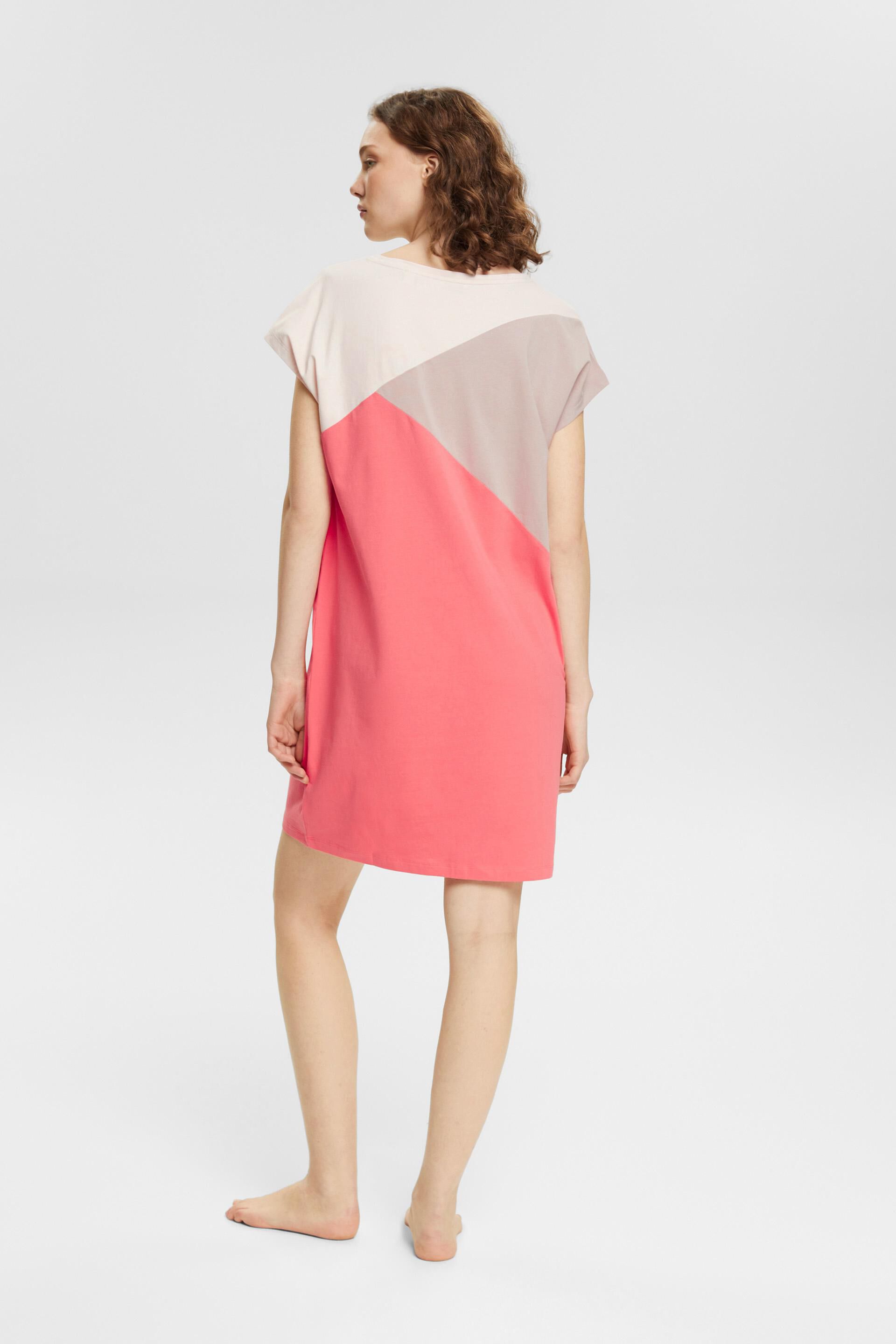 Chemise de nuit en coton à imprimé block print
