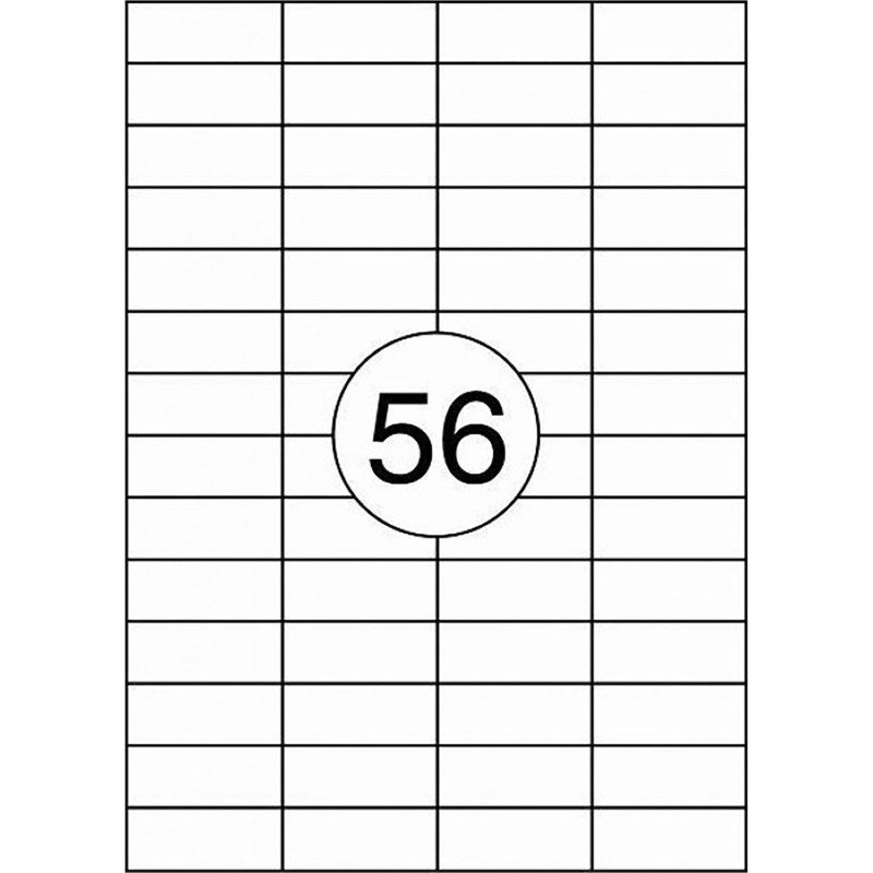 Etiquette universelle, 52,5 x 21,2 mm, blanc
