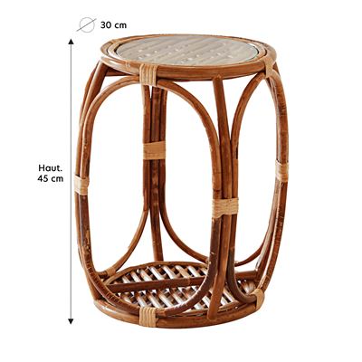 Table basse en rotin