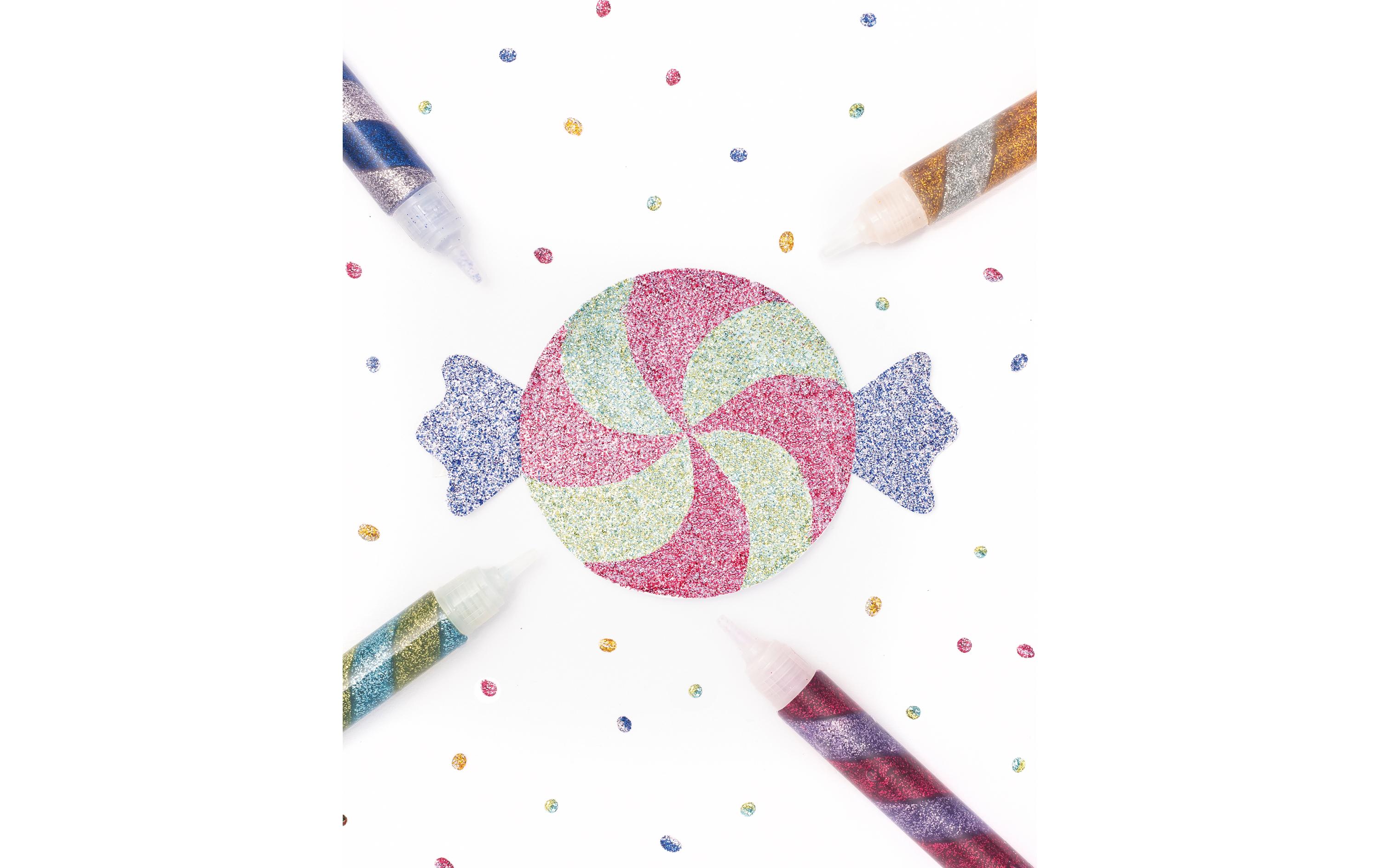Glitzerstift Glue Spiral 6 StückSet mit 6 Klebestiften